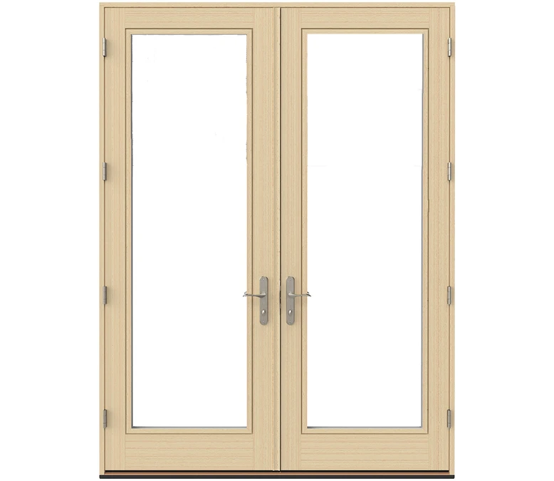 Glenwood Springs Pella Lifestyle Series Wood Double Hinged Patio Doors